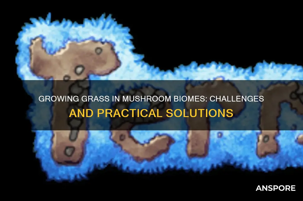 can you get grass to grow in mushroom biome