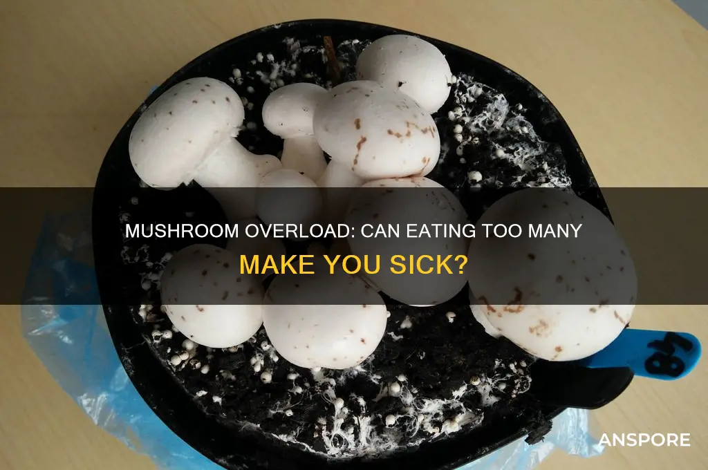 can you get sick from eating too many mushrooms