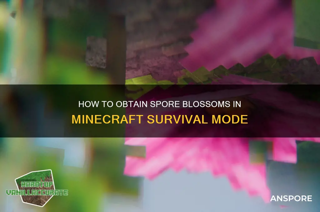 can you get spore blossoms in survival