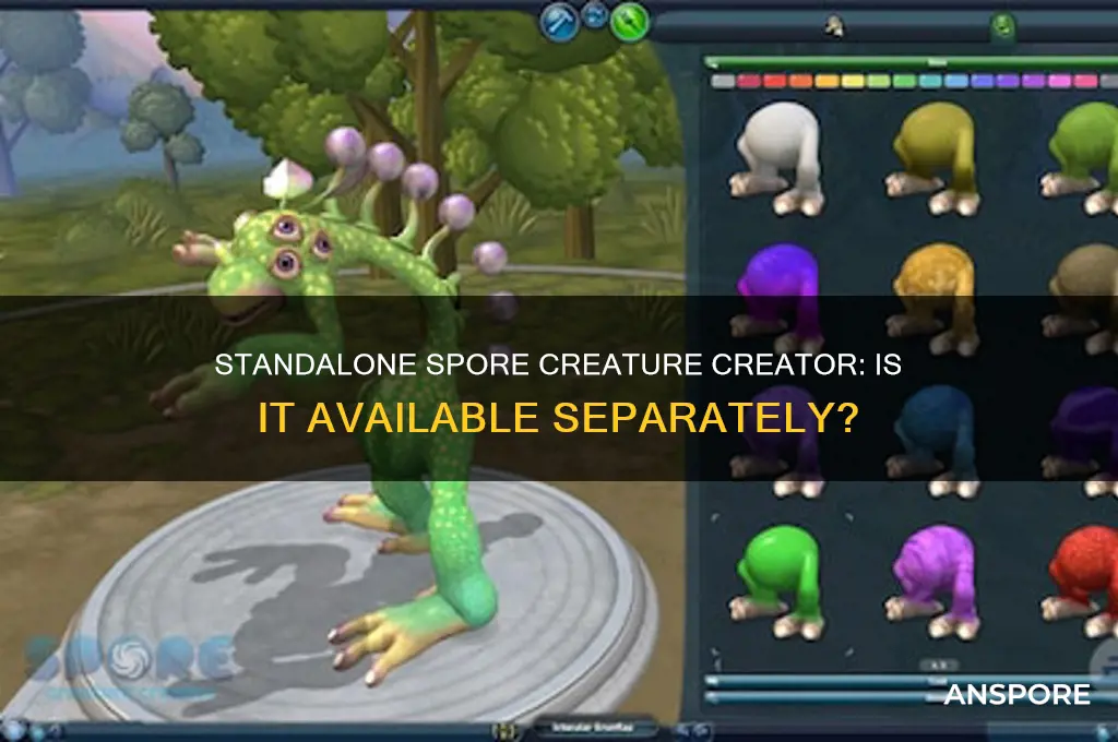can you get spore creature creation by itself
