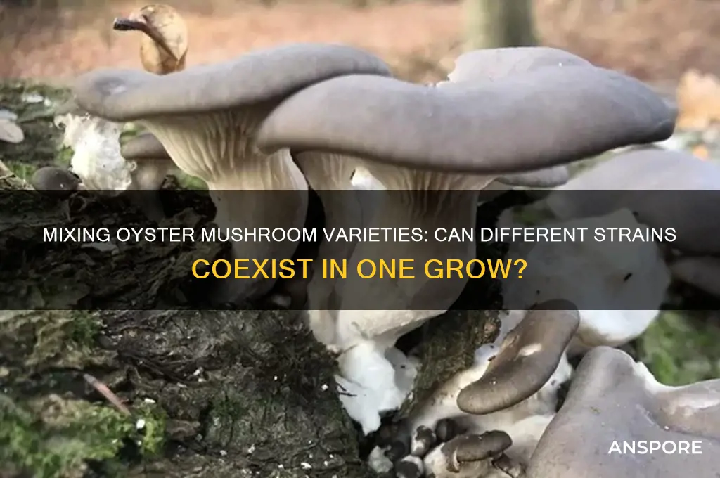 can you grow different oyster mushrooms together