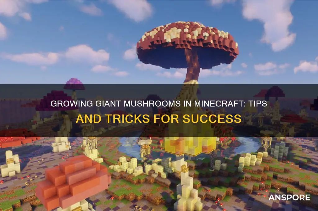 can you grow giant mushrooms monecraft