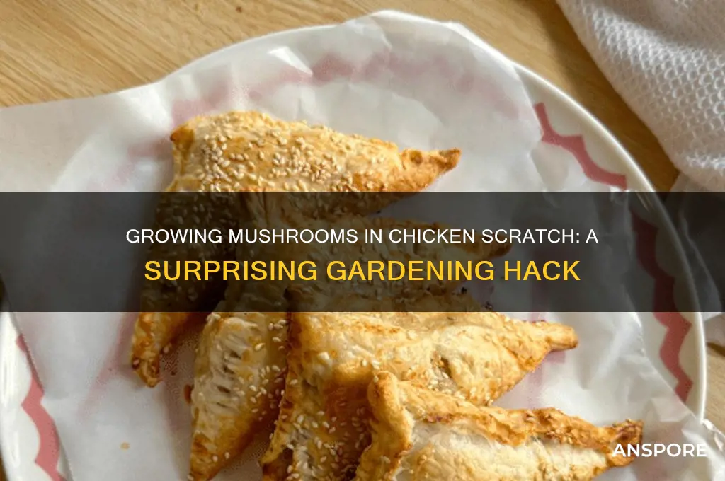 can you grow mushrooms in chicken scratch