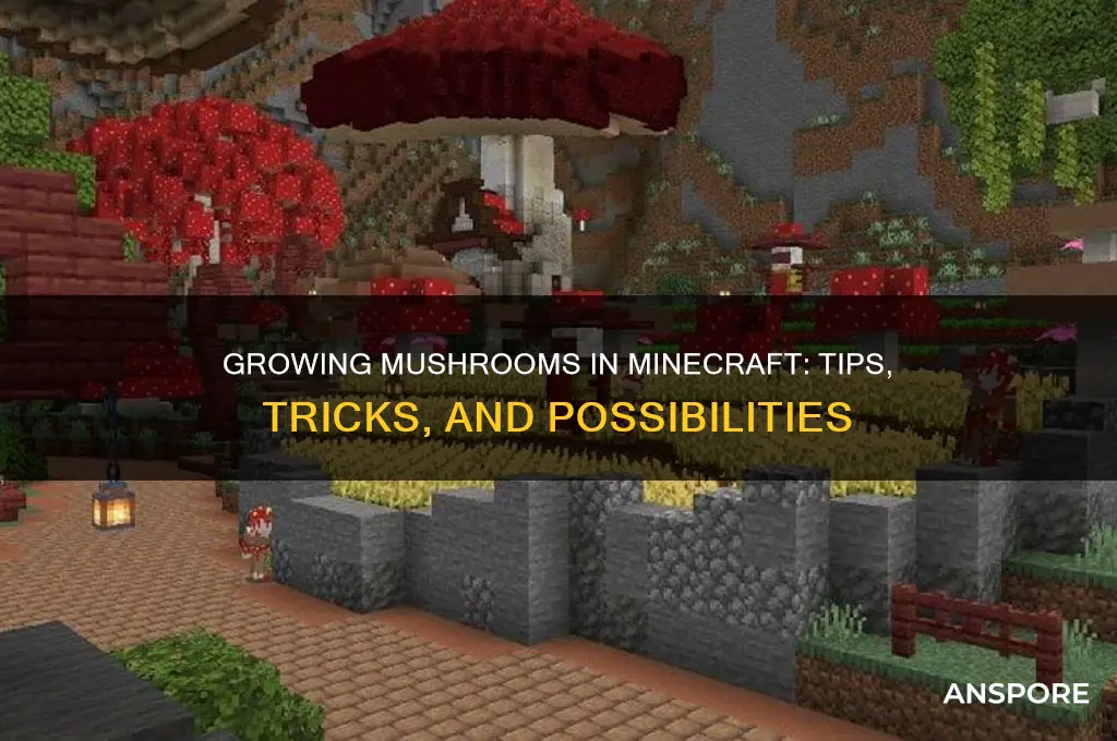 can you grow mushrooms in mincraft