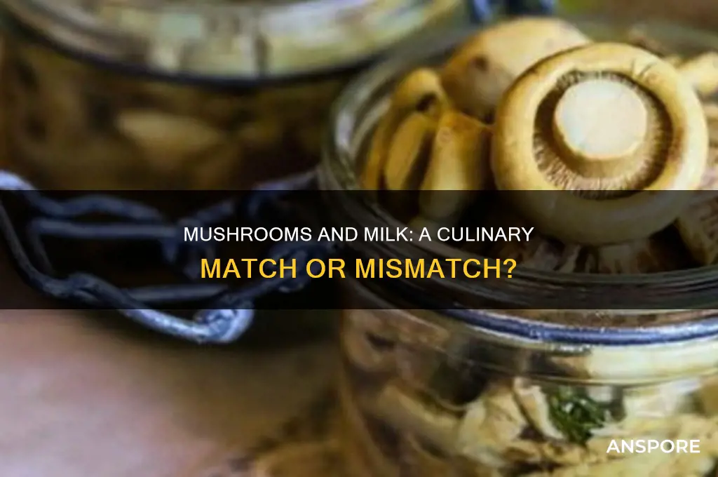 can you have milk with mushrooms