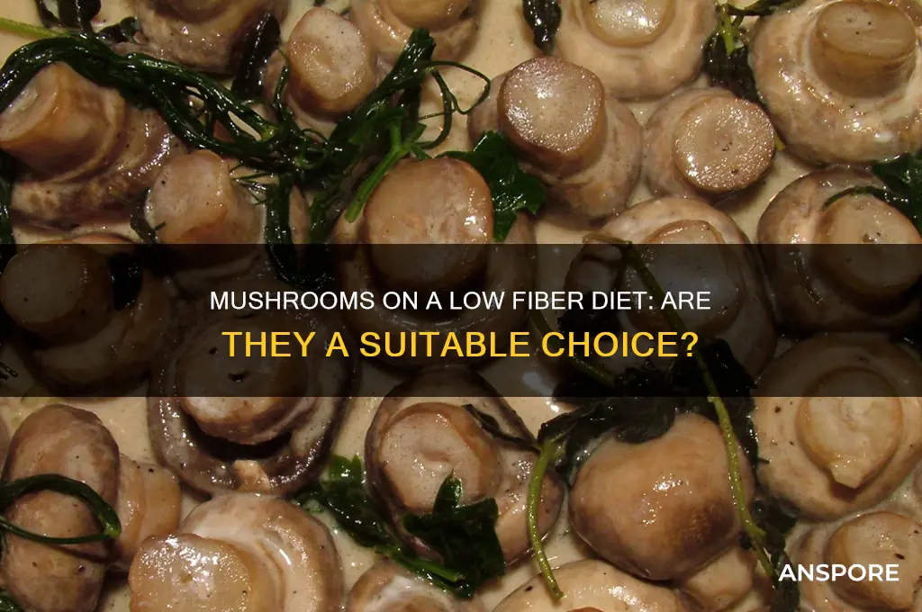can you have mushrooms on a low fiber diet