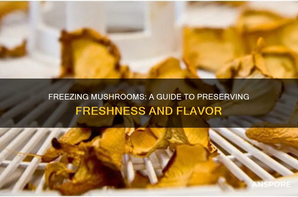 can you keep mushrooms in the freezer