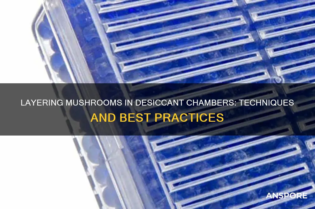 can you layer mushrooms in a desiccant chamber