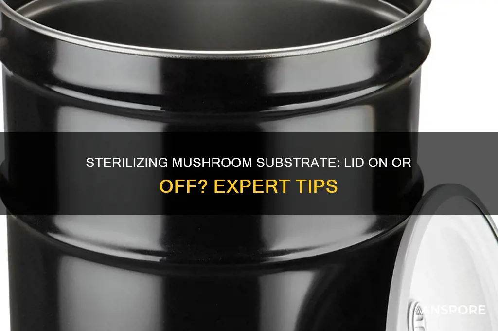 can you leave the lid on when sterilizing mushroom substrate
