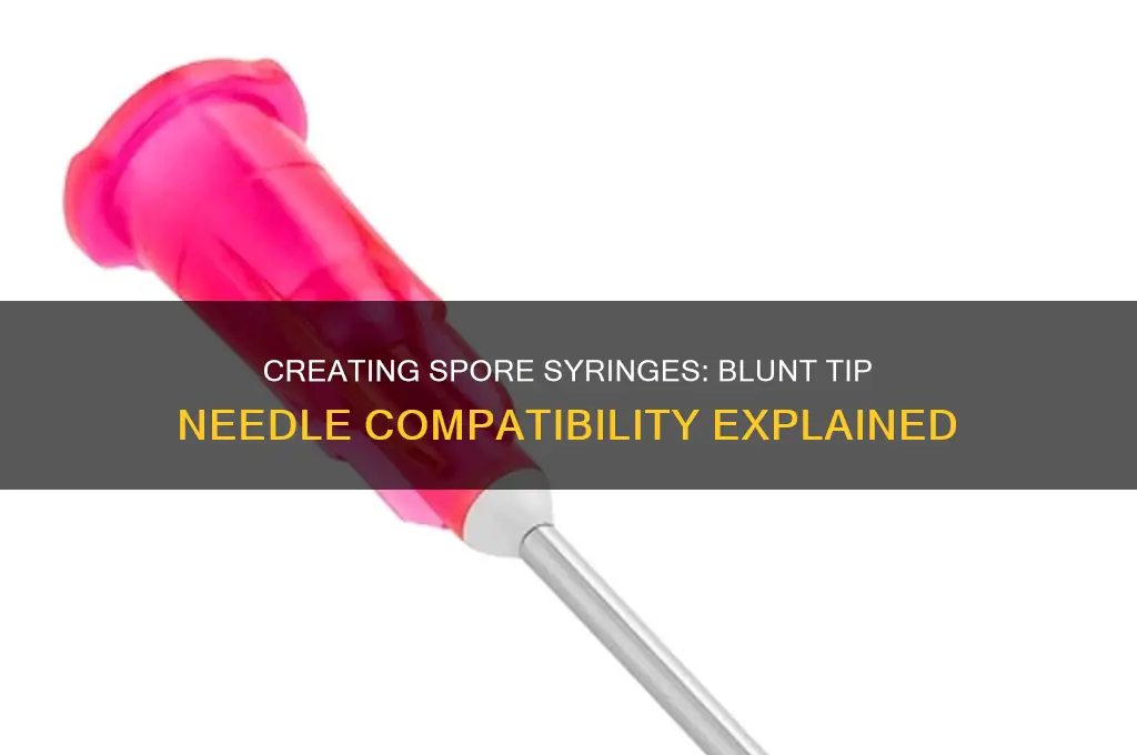 can you make a spore syringe with blunt tip needle