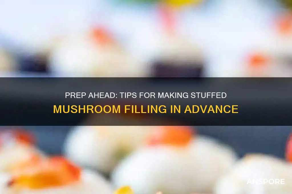 can you make stuffed mushroom filling ahead of time