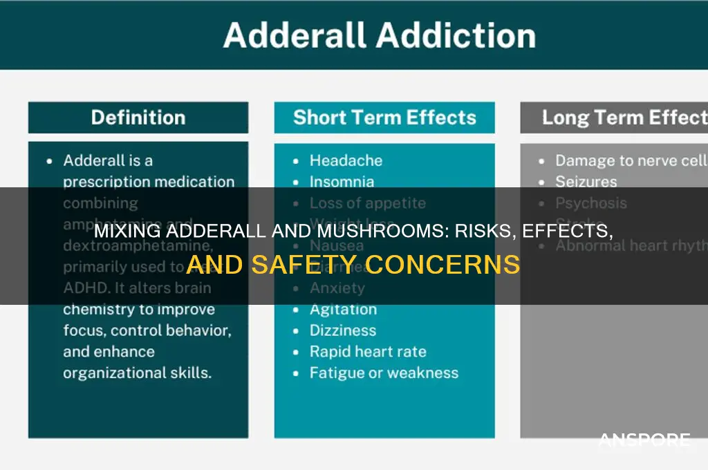 can you mix adderall and mushrooms