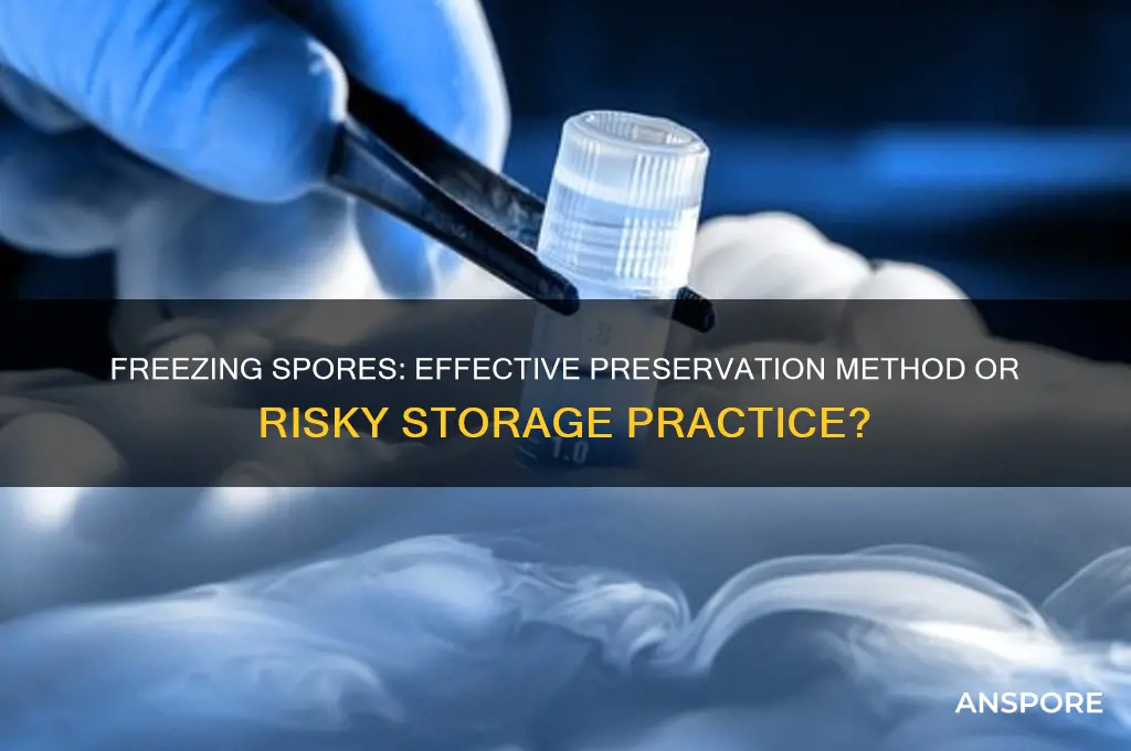 can you out spores i the freezer