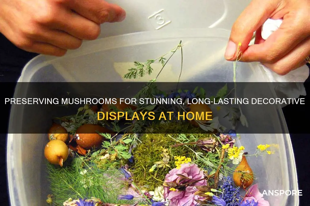 can you preserve mushrooms for decoration