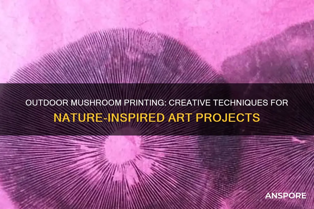 can you print mushrooms outdoors