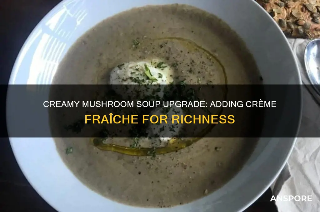can you put creme fraiche in mushroom soup