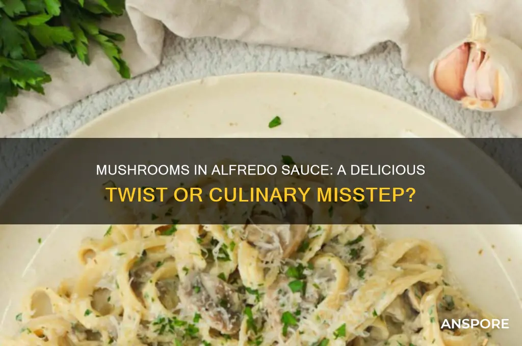 can you put mushrooms in alfredo
