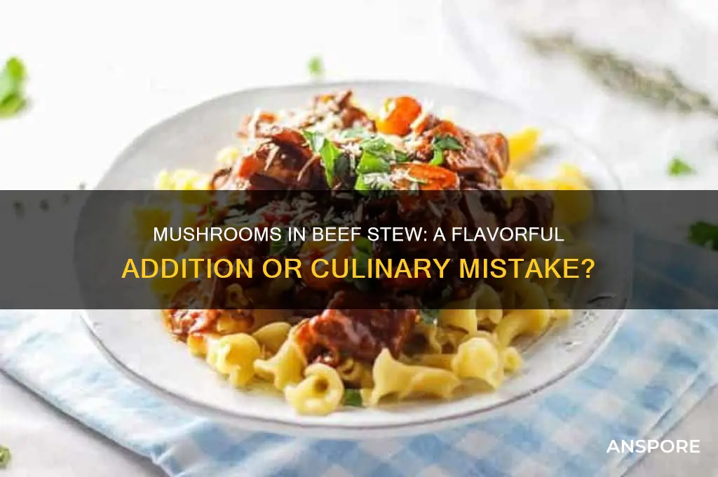 can you put mushrooms in beef stew