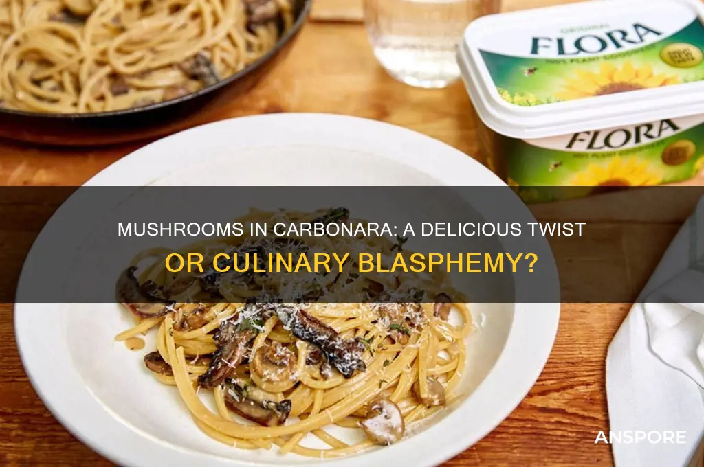 can you put mushrooms in carbonara