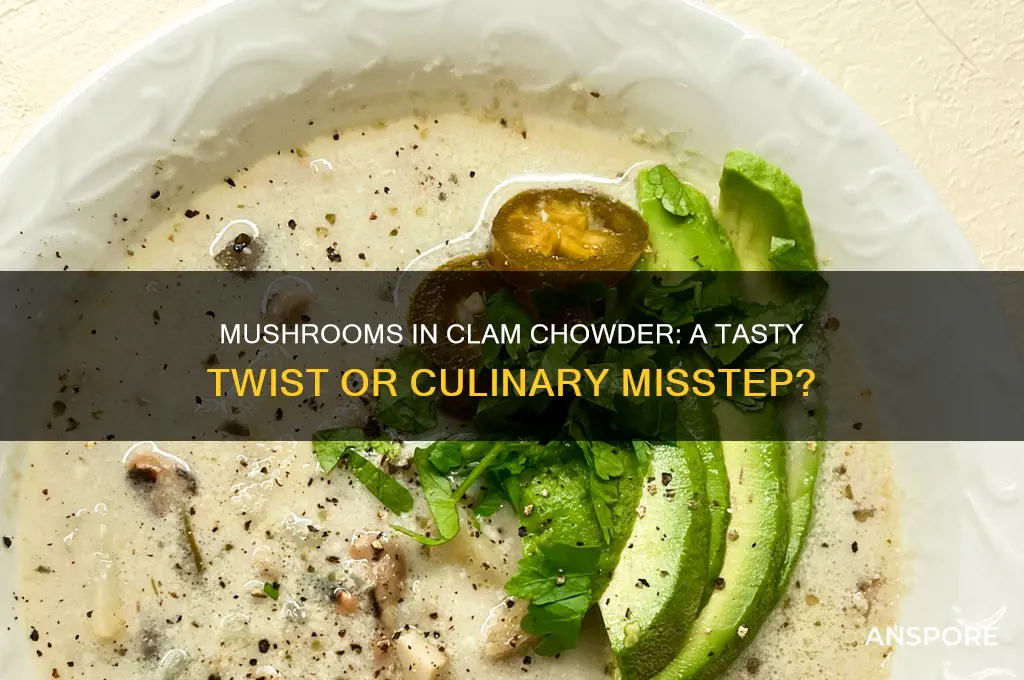 can you put mushrooms in clam chowder