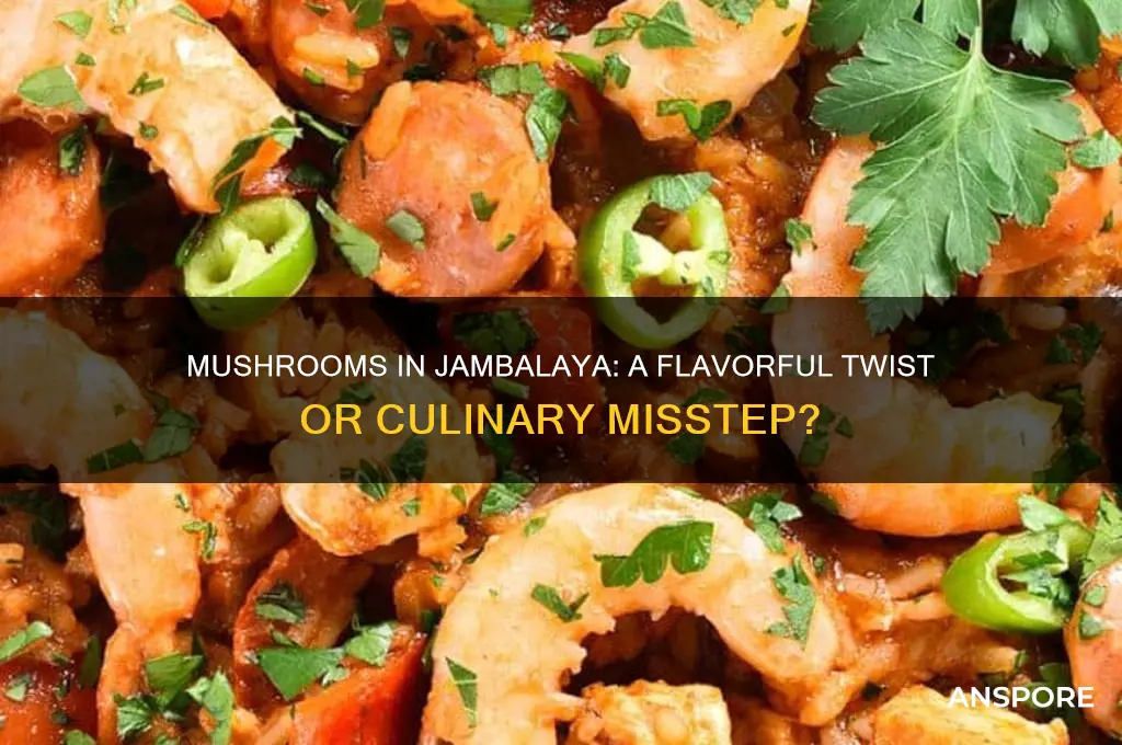 can you put mushrooms in jambalaya
