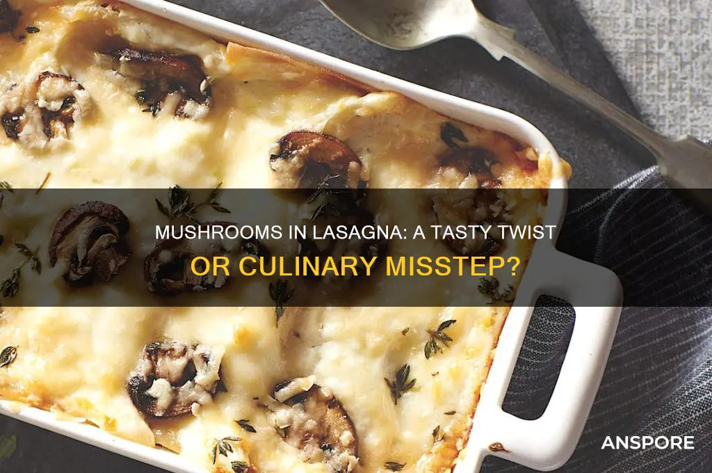 can you put mushrooms in lasagna