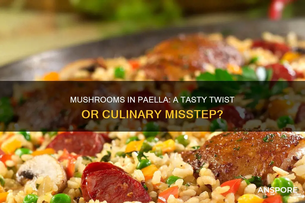 can you put mushrooms in paella