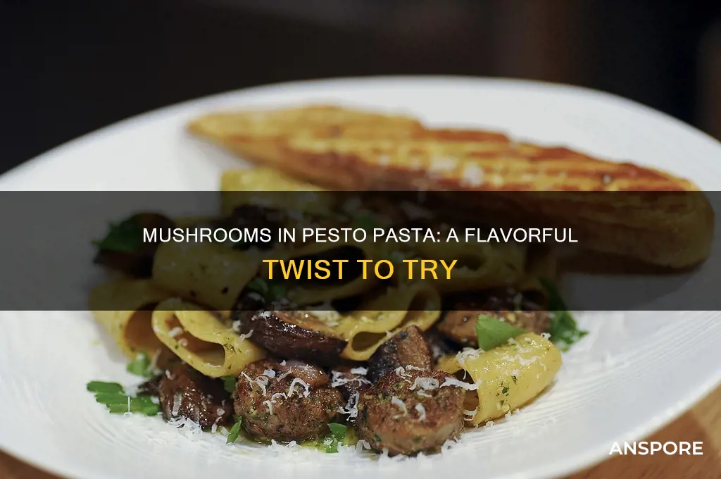 can you put mushrooms in pesto pasta