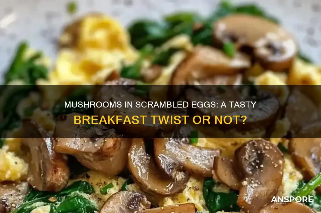 can you put mushrooms in scrambled eggs