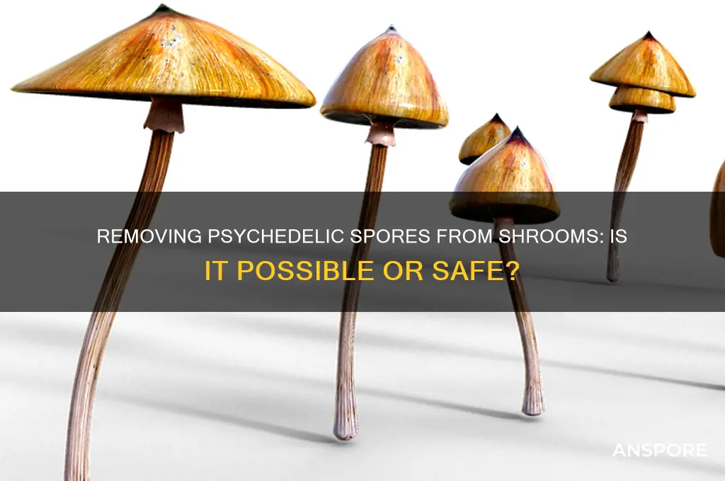 can you remove the psychedelic spores from shrooms