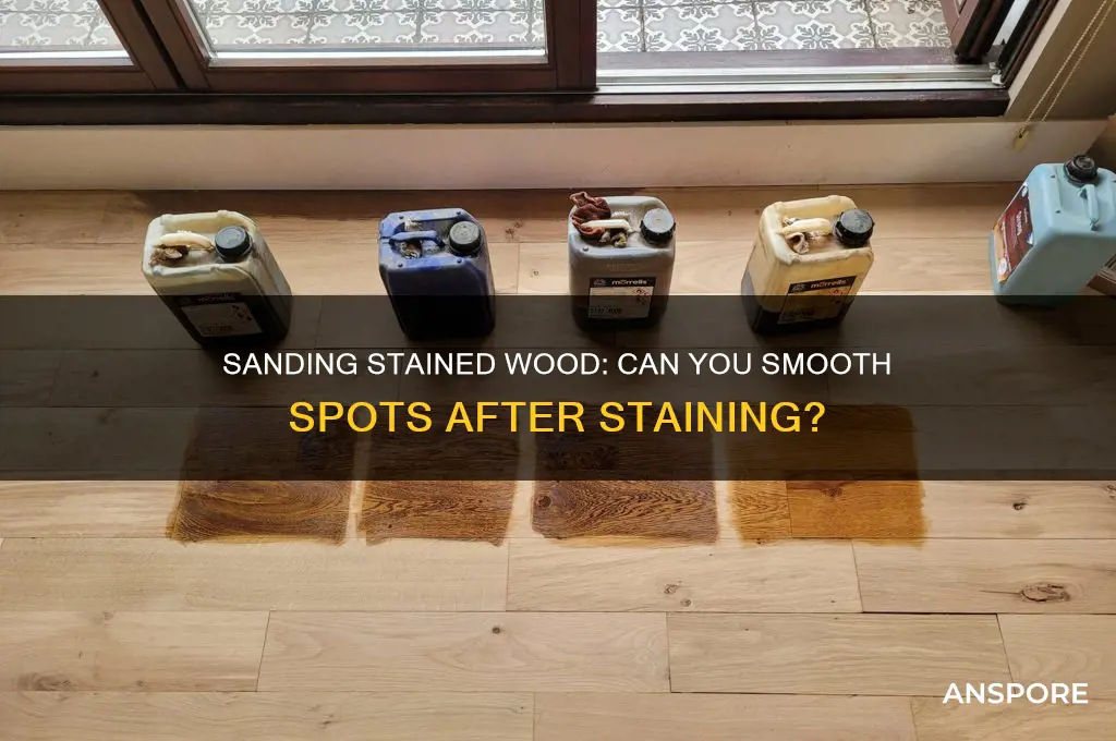 can you sand spors after staining