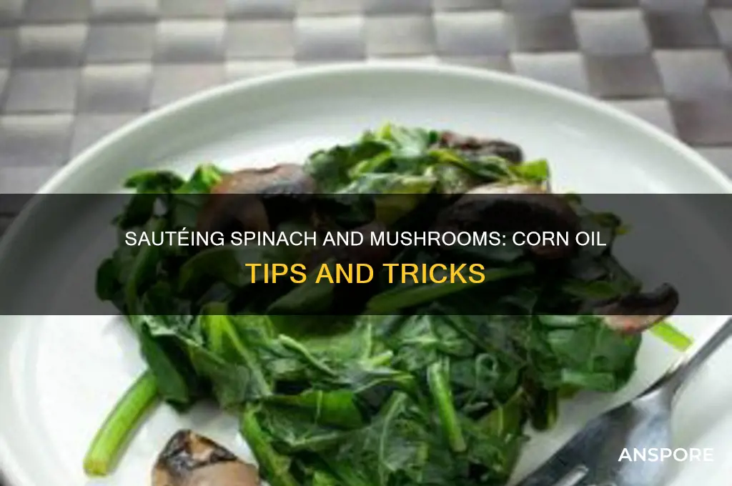can you sautee spinach and mushrooms w corn oil