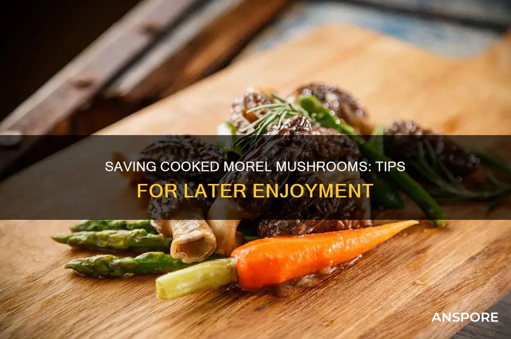 can you save morel mushrooms after cooked for later consumption