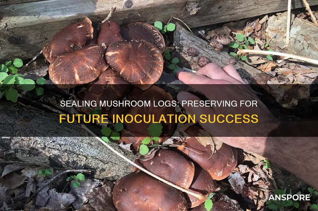 can you seal ends of mushroom log for later innoculation