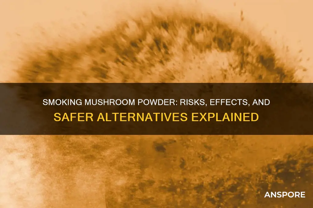 can you smoke mushroom powder