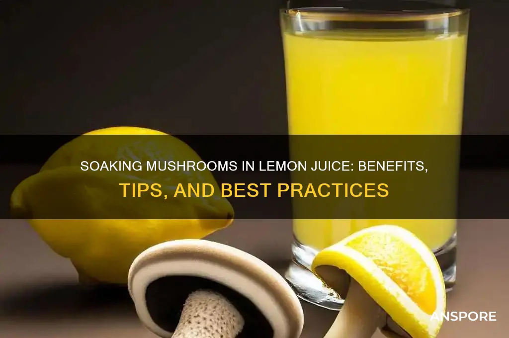 can you soak mushrooms in lemon juice