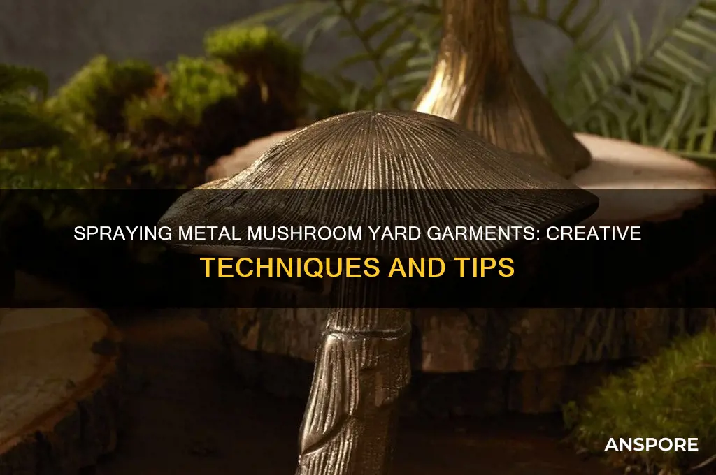 can you spray metal mushroom yard garments