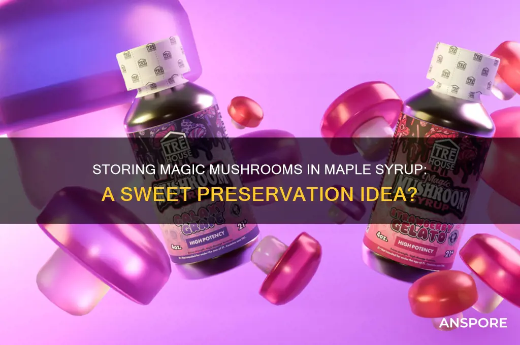 can you store magic mushrooms in maple syrup