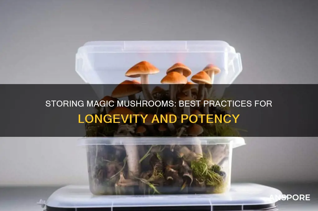 can you store magic mushrooms