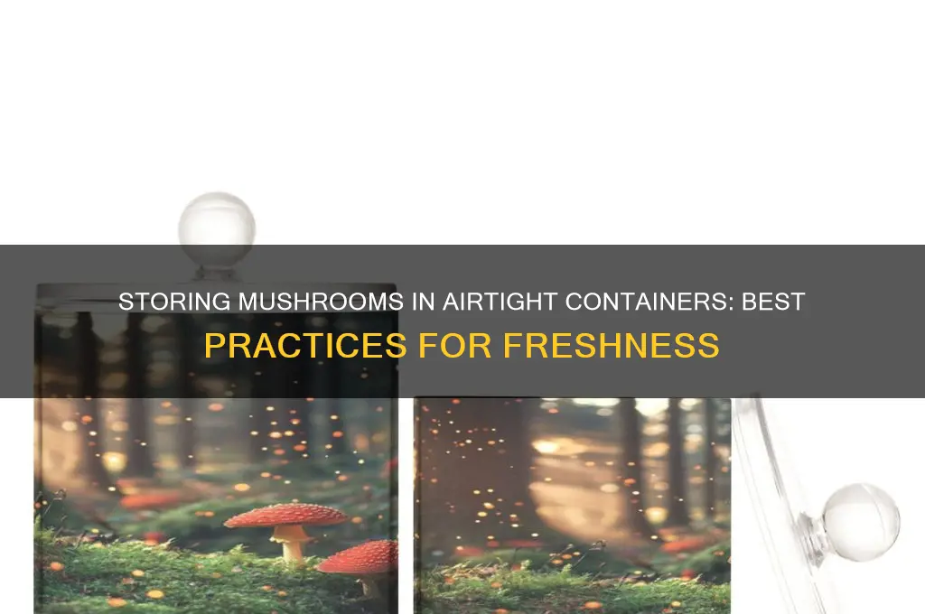 can you store mushrooms in an airtight container