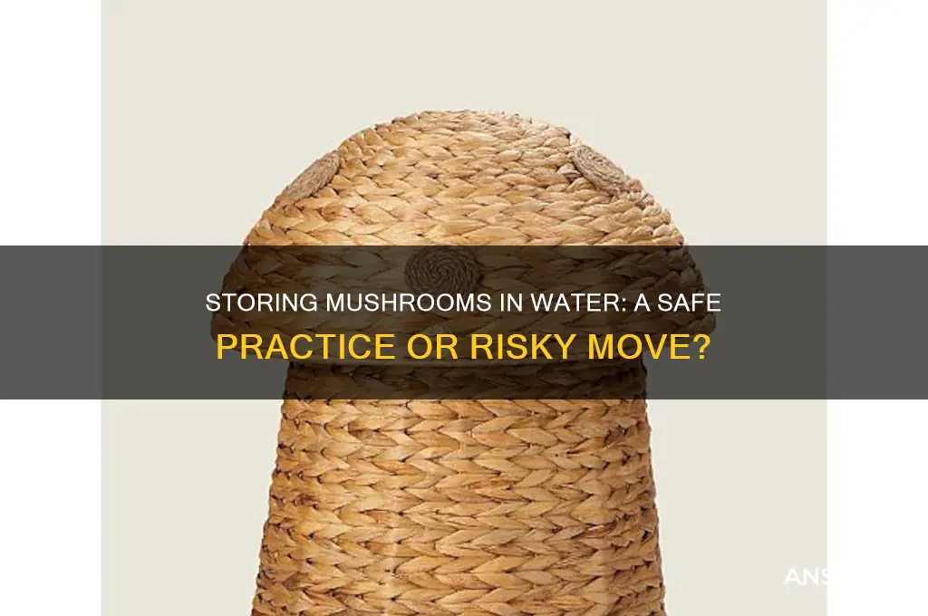 can you store mushrooms in water
