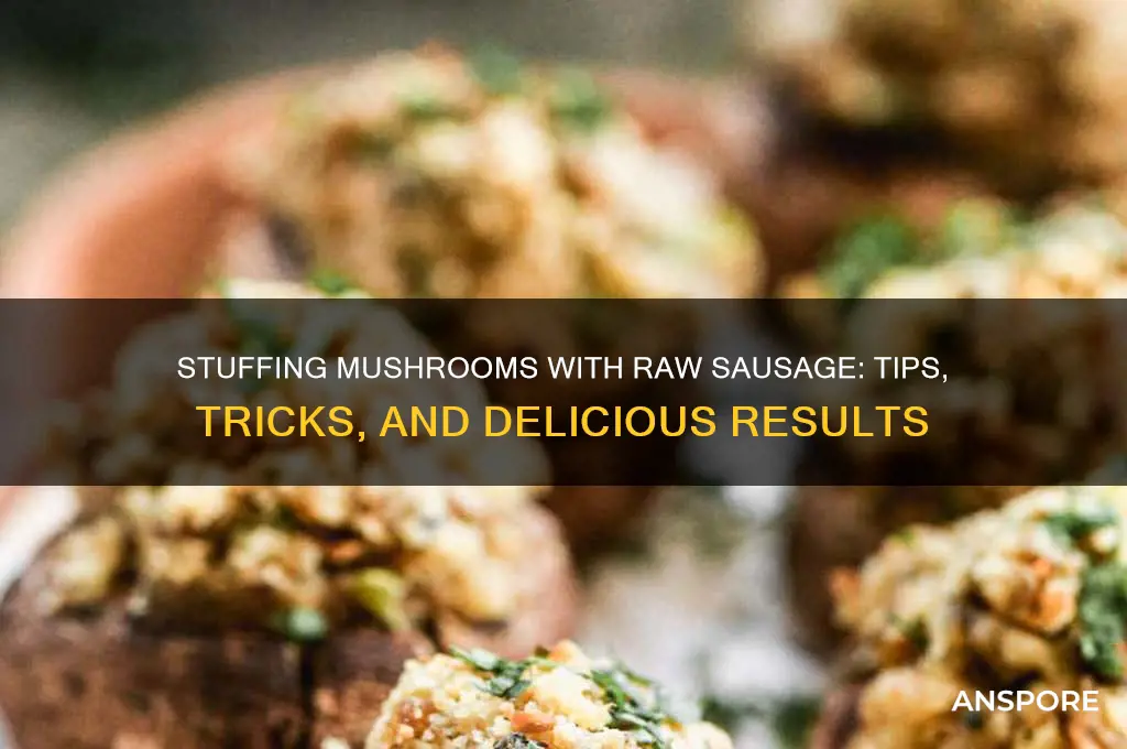 can you stuff mushrooms with raw sausage