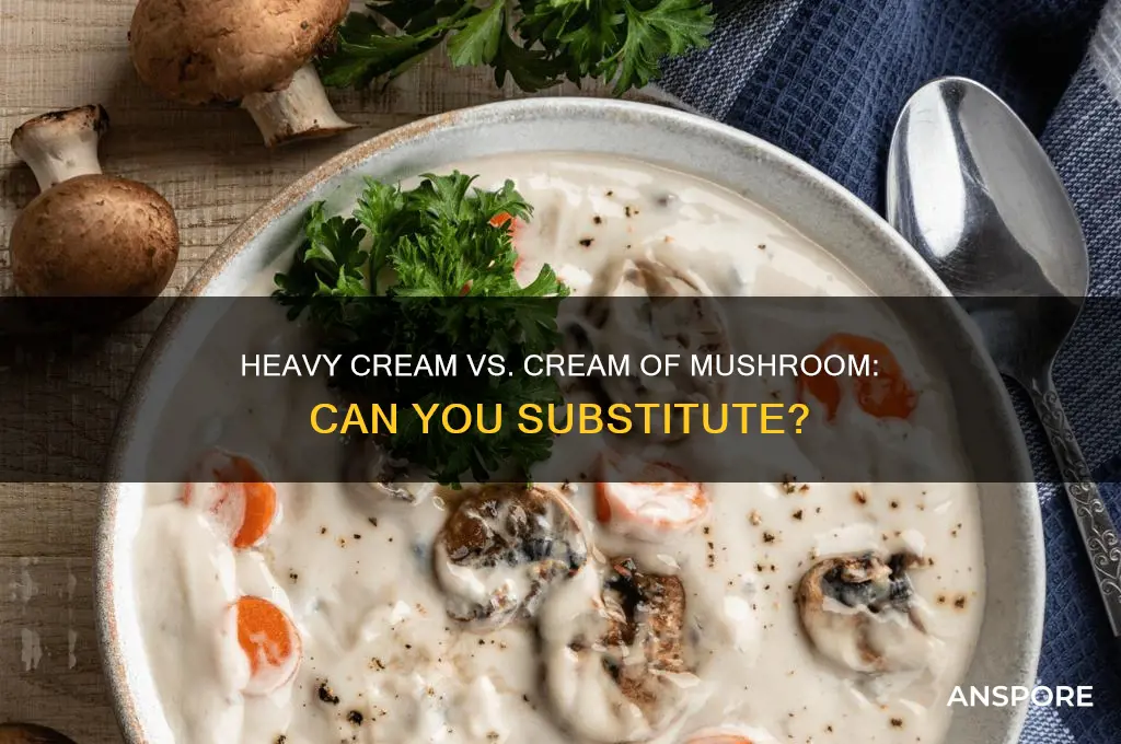 can you substitute heavy cream for cream of mushroom