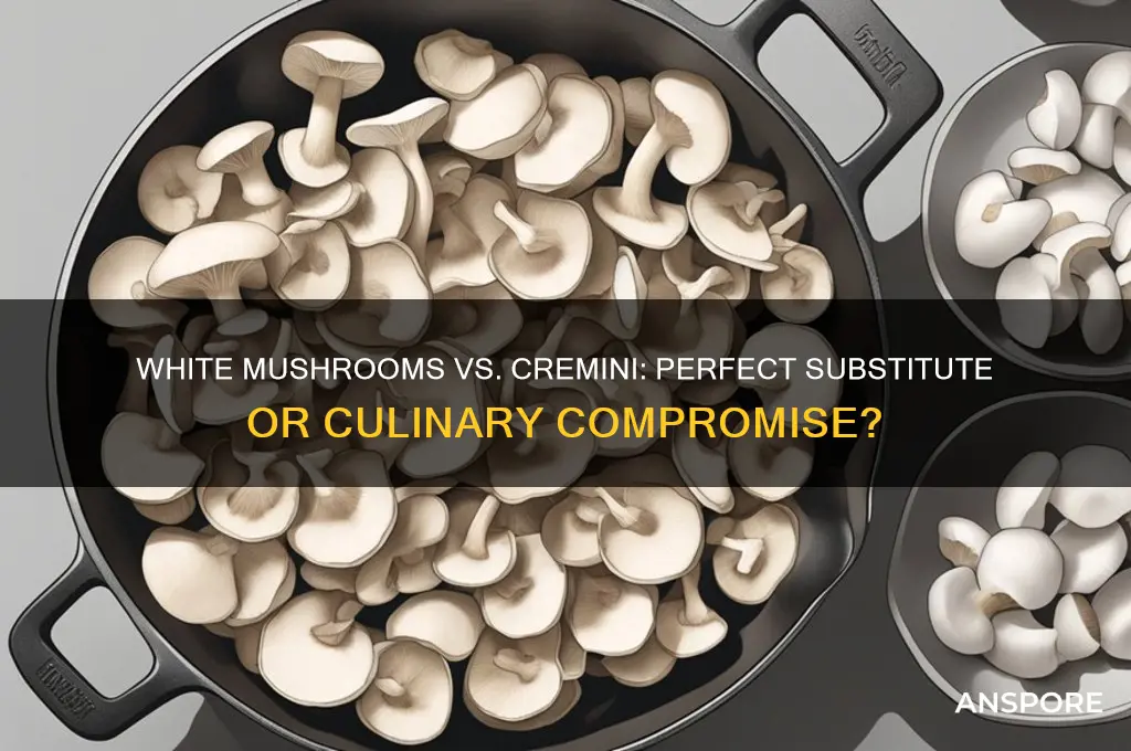 can you susbstitute white mushrooms for cremini