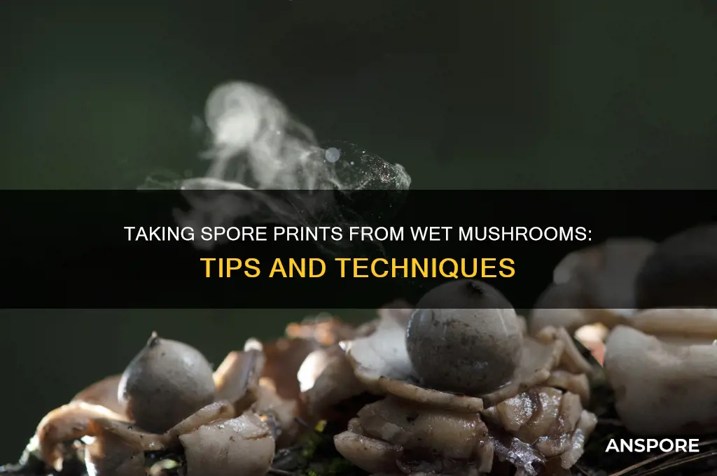 can you take a spore print from a wet mushroom