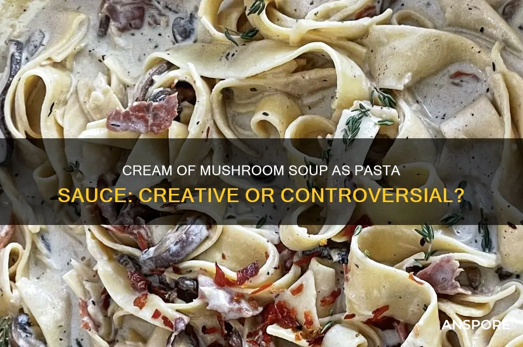 can you use cream of mushroom soup as pasta sauce