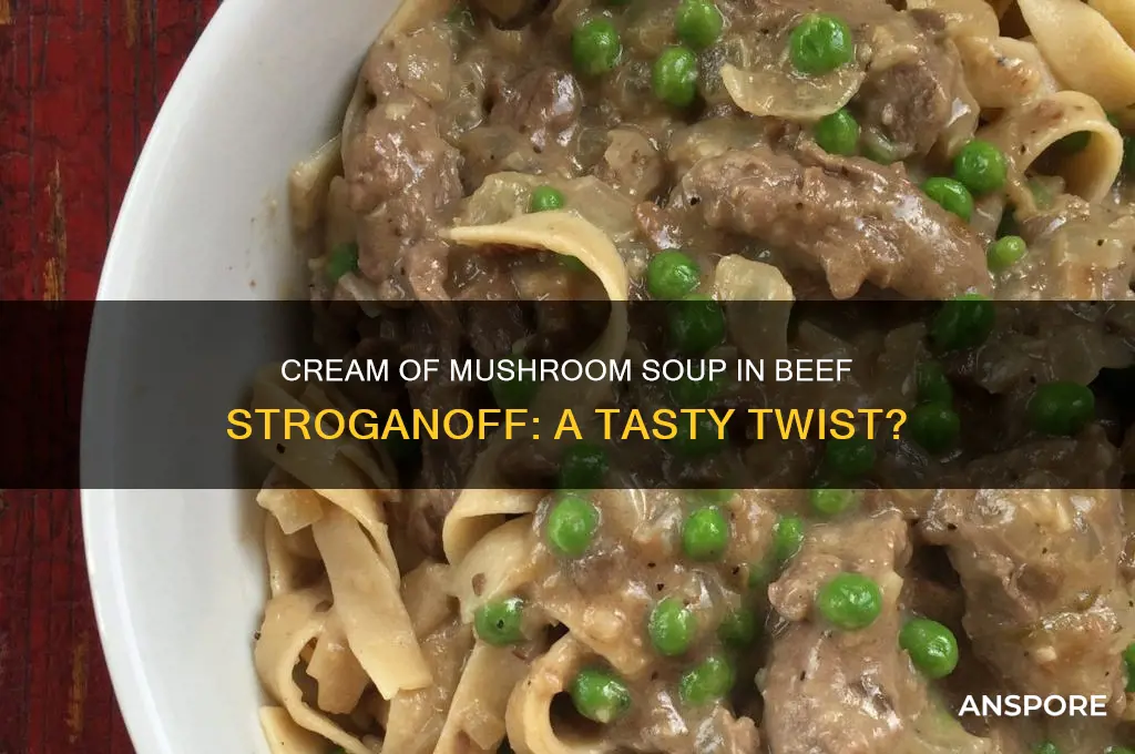 can you use cream of mushroom soup for beef stroganoff