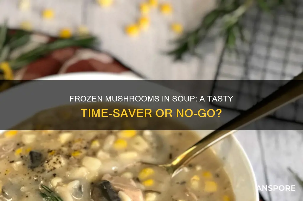 can you use frozen mushrooms in soup