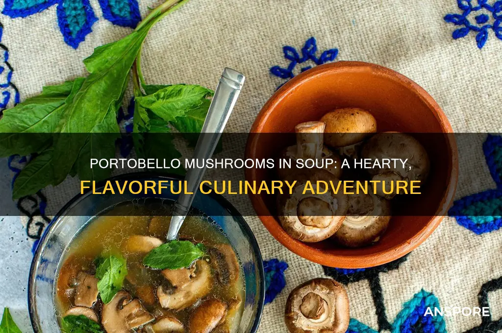 can you use portobello mushrooms in soup