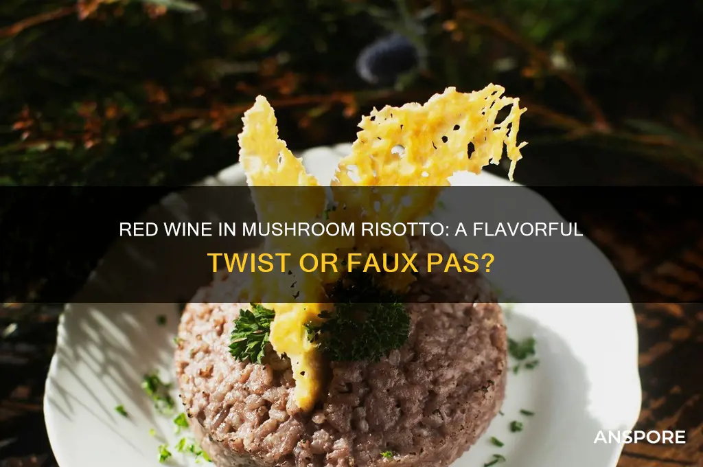 can you use red wine in mushroom risotto